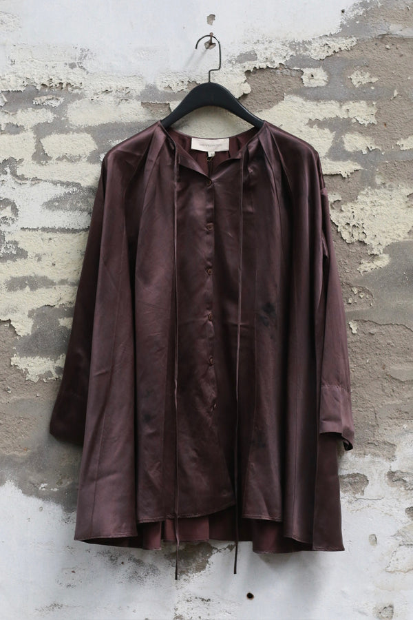 Mutedance 25 Autumn and Winter Round Neck Long Sleeve Loose Top Shirt Flower Dye MD-MD25FW131-purple (MD25FW128)